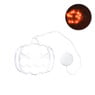 Halloween LED pompoen - transparant/oranje - 21x20 cm