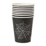Halloween bekers spinnenweb - zwart - set van 8 