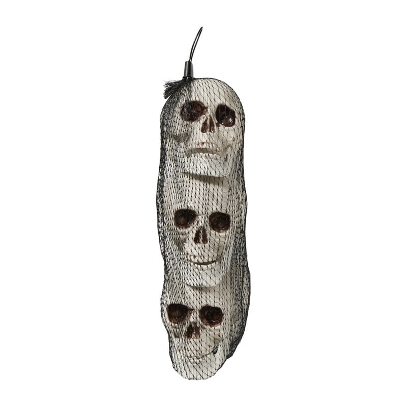 Halloween netje met skulls - set van 3 