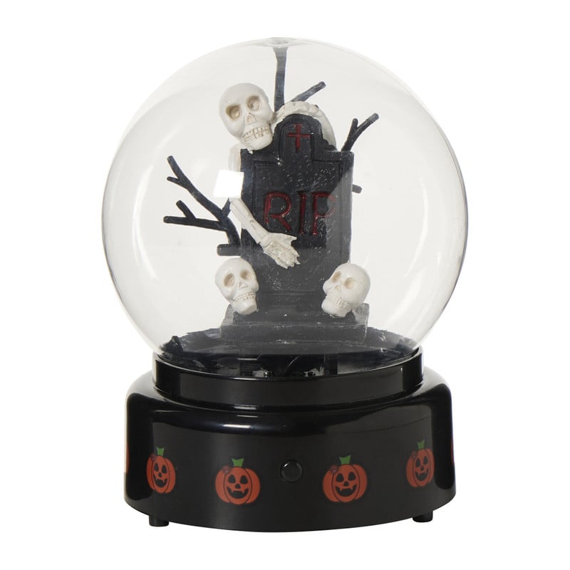 Halloween bol met led - multikleur - ø15x18 cm 