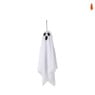 Halloween spookje hangend led - wit/oranje - 50 cm 