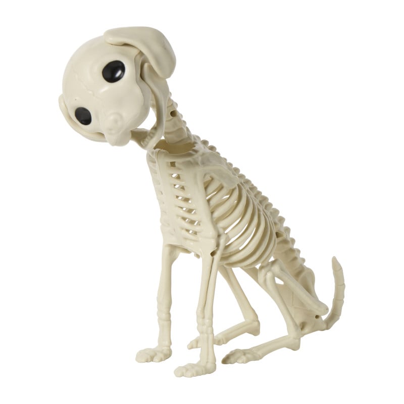 Halloween skelet hond - wit - 28x8x13.5 cm