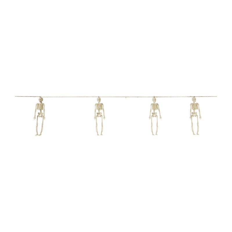 Halloween skelet hangers - wit - 17x5.5x2 cm