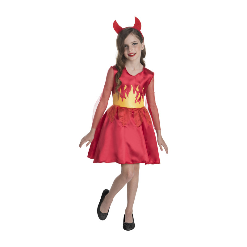 Halloween duivel jurk voor kinderen - maat 146