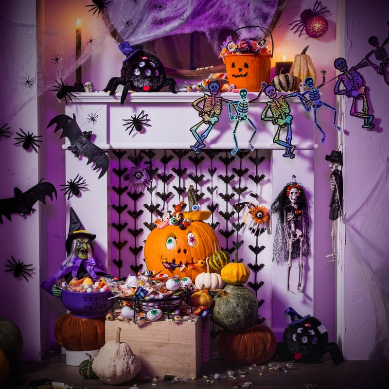 Halloween haarclip skelet - diverse kleuren