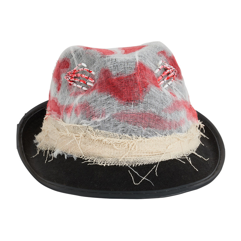 Hoed halloween - zwart/wit - 1 maat