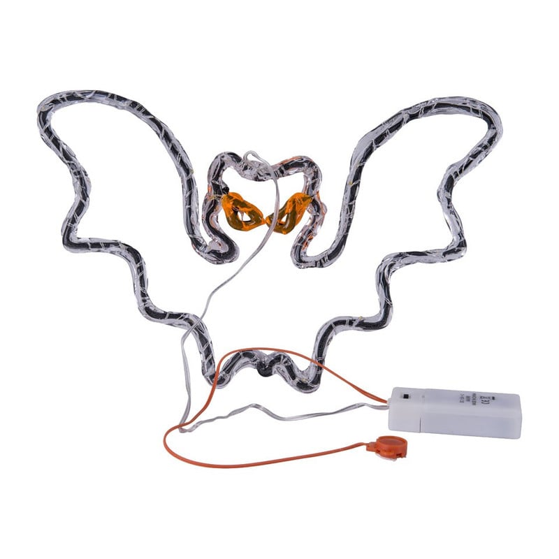 Verlichting vleermuis - zwart & oranje - 30x20 cm