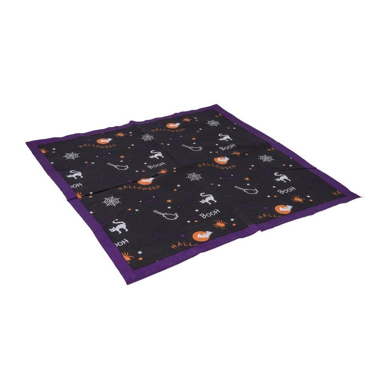 Servetten Halloween - zwart -  16 stuks