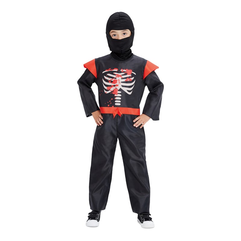 Halloween ninja skelet kinderkostuum - maat 110