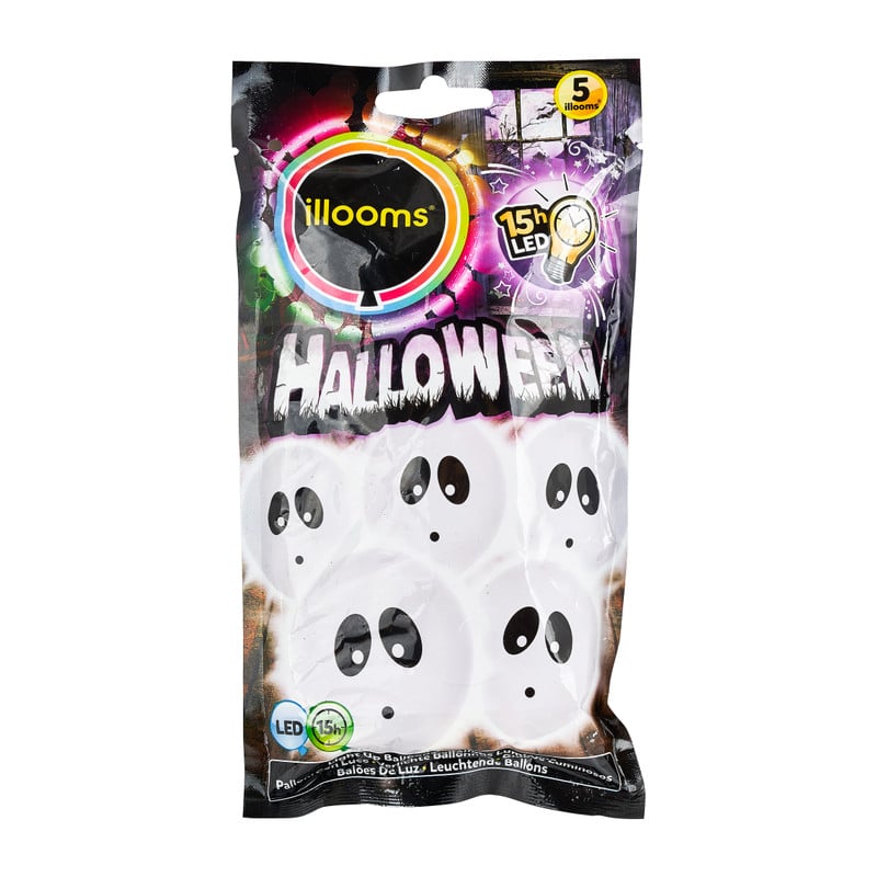 Illooms LED ballonnen Halloween - spook - set van 5