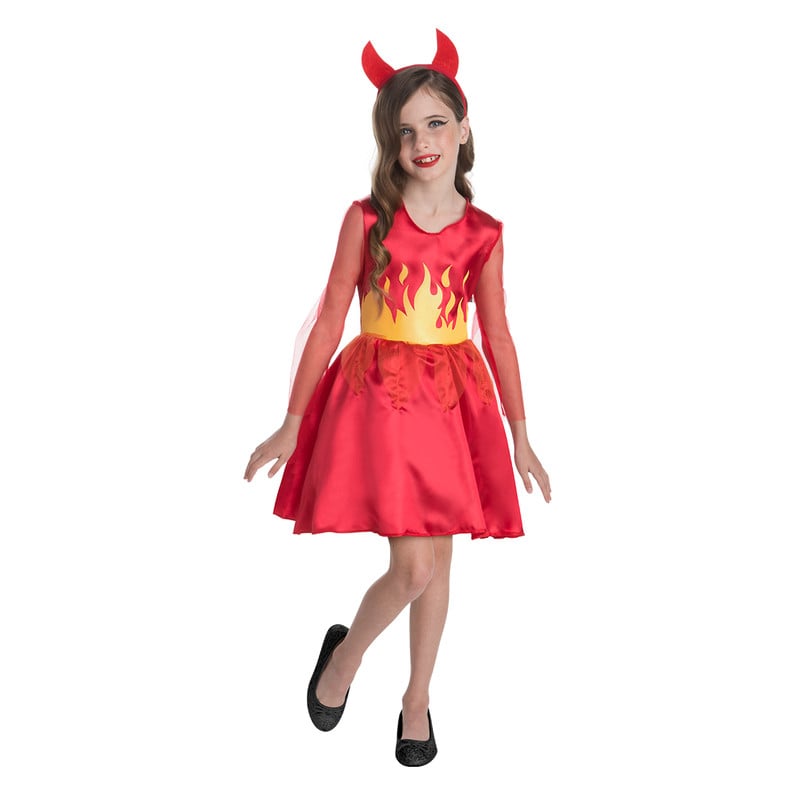 Halloween duivel jurk kinderkostuum - maat 128