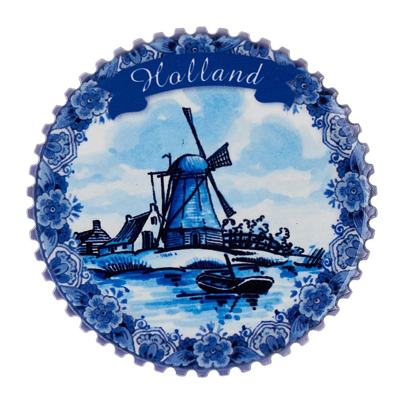 Magneet Hollandse molen - rond
