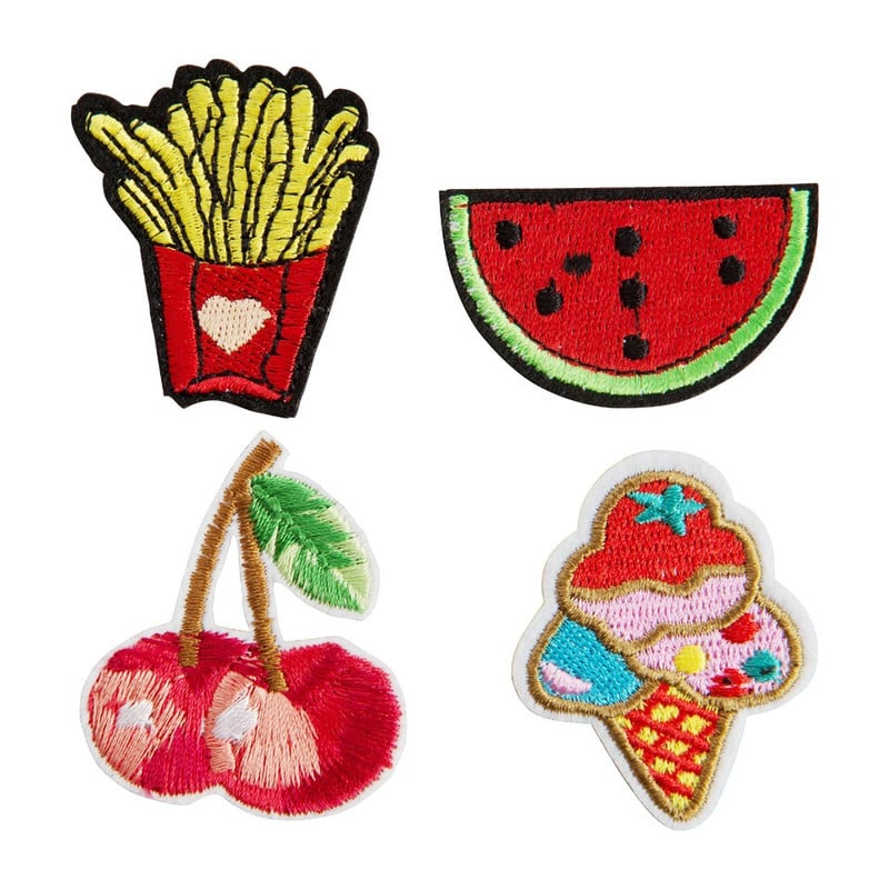 Patches - snack-fruit - set van 4 