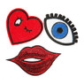 Patches - hart-oog-mond - set van 3