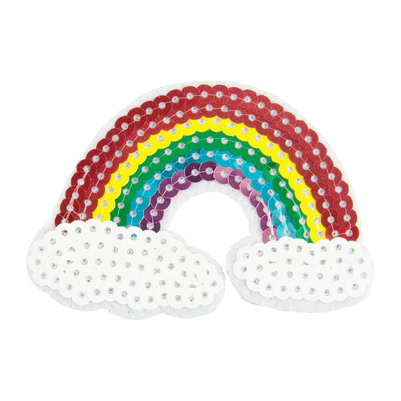 Patch - regenboog glitter - 8 cm