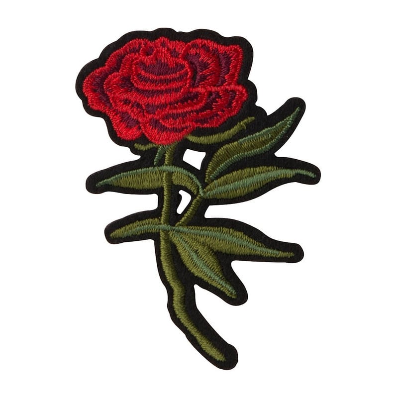 Patch - roos - 7x5 cm