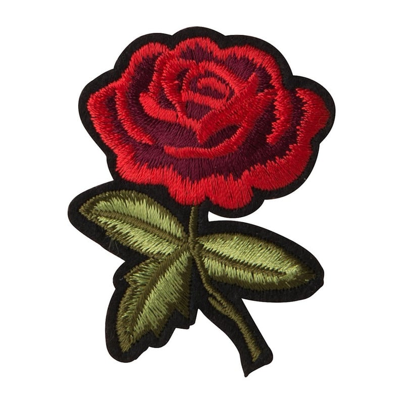 Patch - roos - 4.5x6 cm