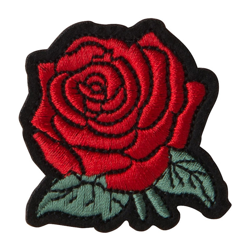 Patch - roos - 4.5x4.5 cm