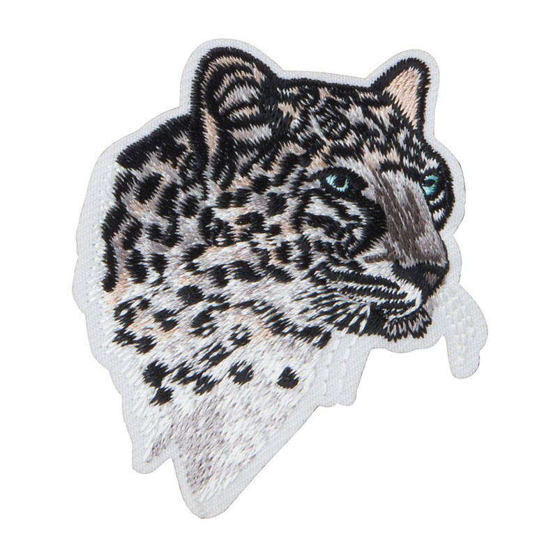 Patch - luipaard kop - 6x7 cm