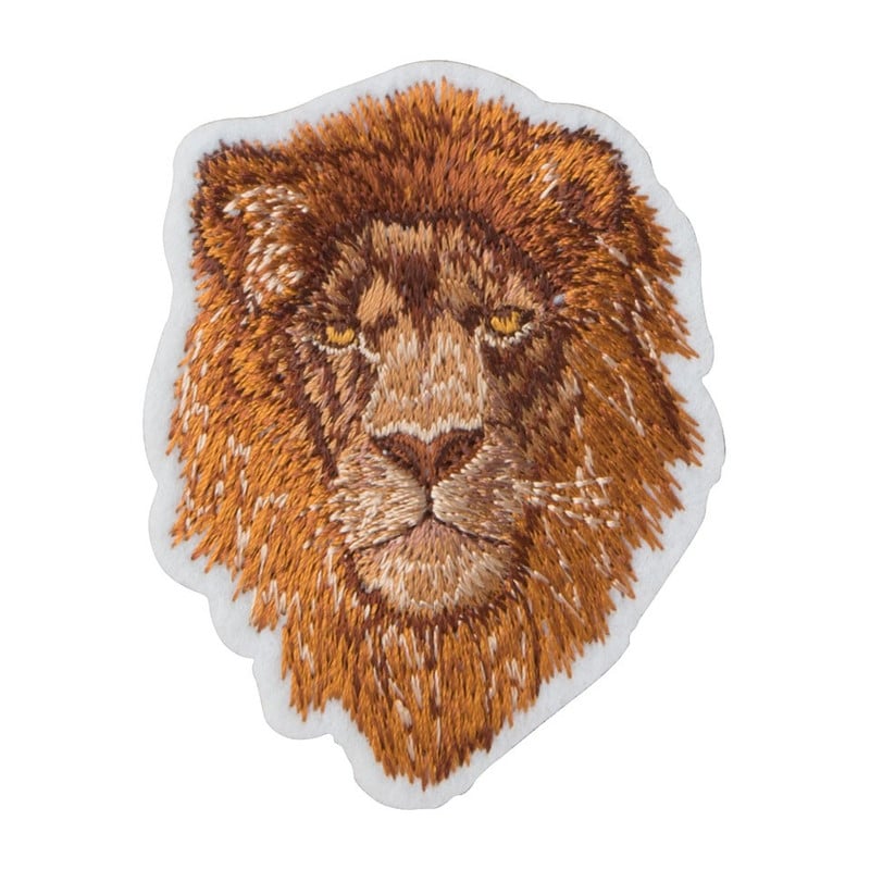Patch - leeuwen kop - 5x7 cm
