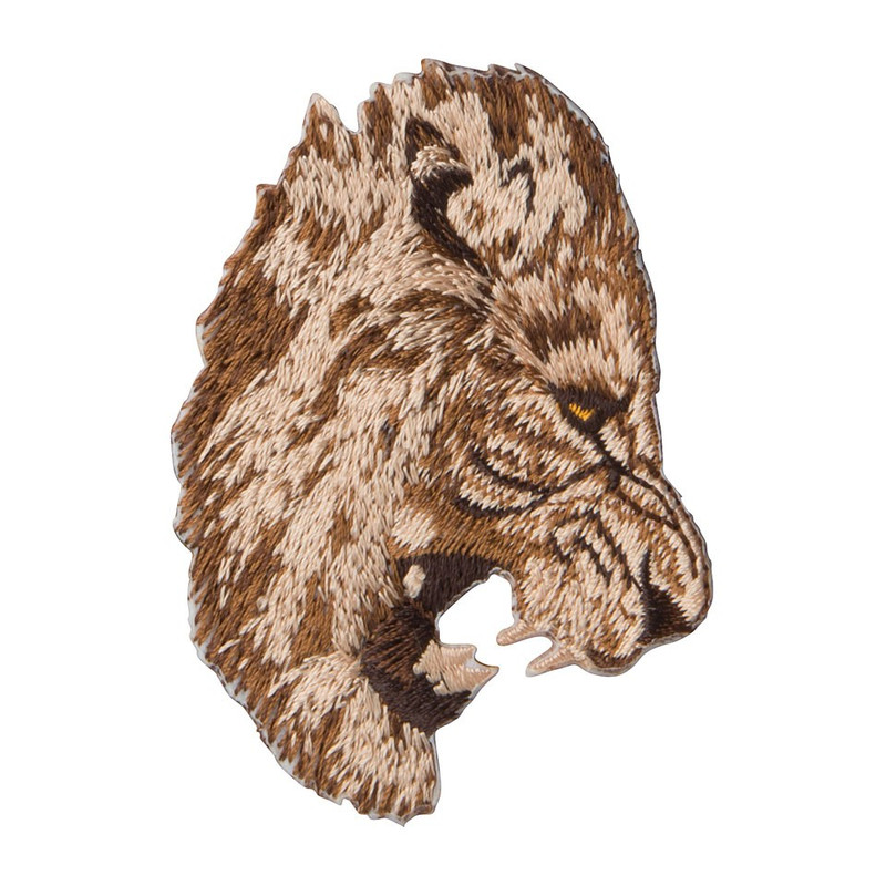 Patch - leeuwen kop - 5.5x7.5 cm