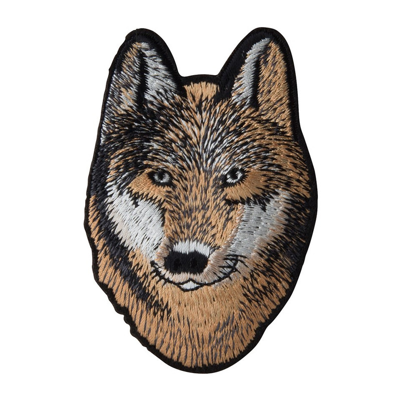 Patch - wolven kop - 6x9 cm