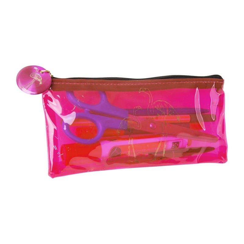 Etui neon - flamingo - roze