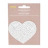 Patch hart - wit - 8x6.5 cm