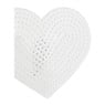 Patch hart - wit - 8x6.5 cm