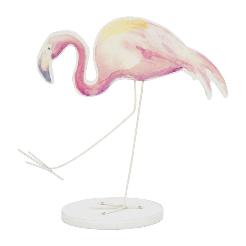 Flamingo op voet - 20 cm