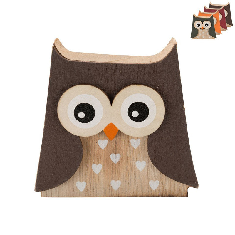Houten uil -  11x2.5x9 cm