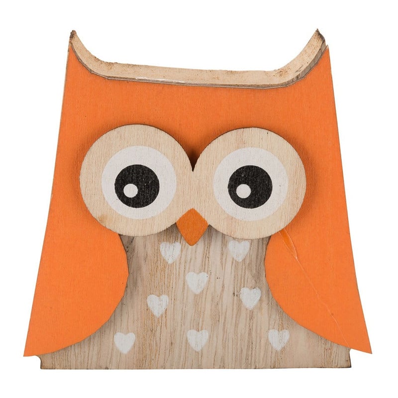 Houten uil -  11x2.5x9 cm