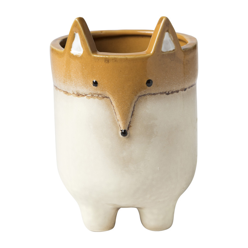 Pot vosje - geel - 17 cm