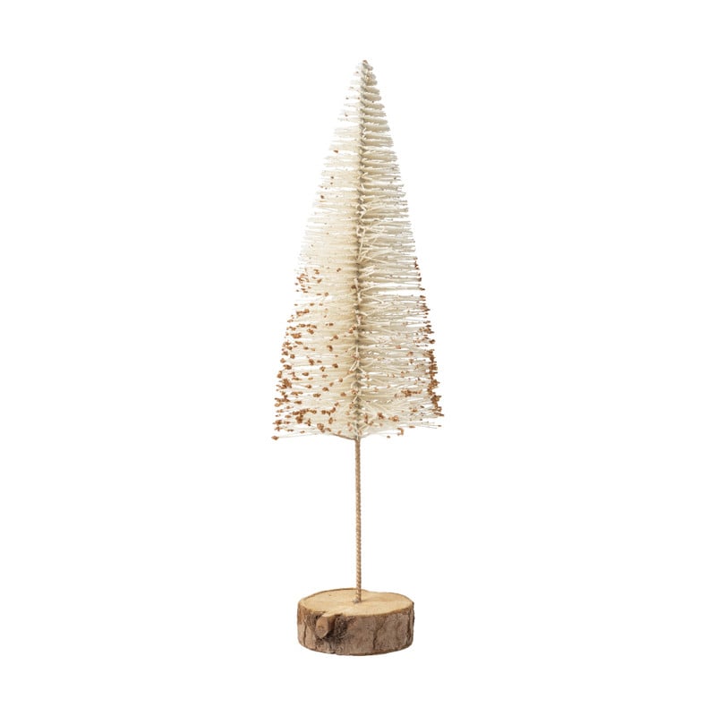 Boompje créme en glitter - diverse varianten - 32 cm