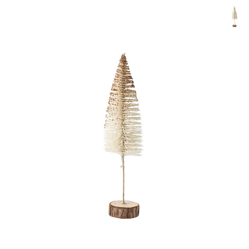 Boompje créme en glitter - diverse varianten - 26 cm