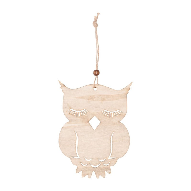 Houten hanger klein uil
