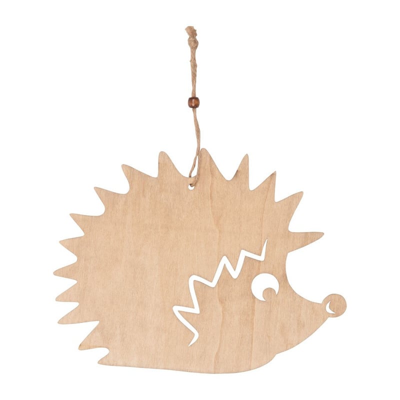 Houten hanger groot egel