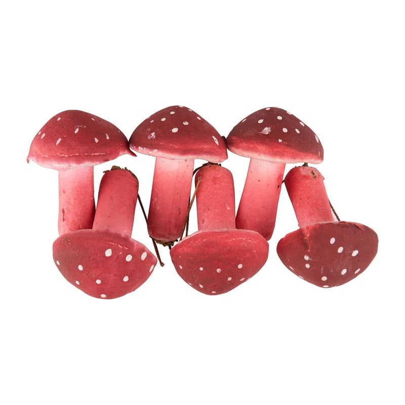 Decoratie paddenstoelen - rood