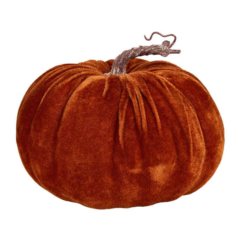 Pompoen velvet - bruin - ø22x14 cm 