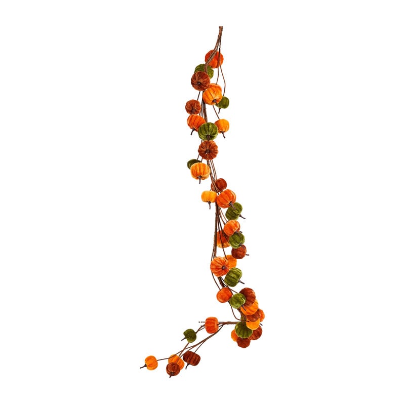 Pompoen guirlande - oranje/geel/groen - 150x10x10 cm
