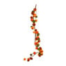 Pompoen guirlande - oranje/geel/groen - 150x10x10 cm