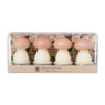 Paddenstoelkaarsjes - roze - set van 4