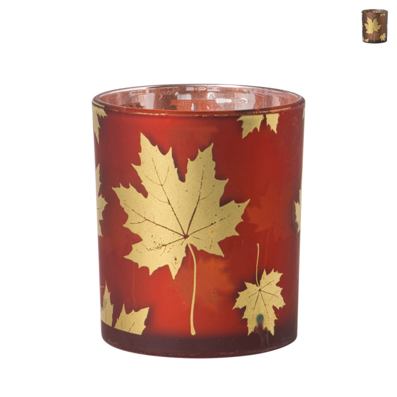 Waxinelichthouder herfst klein - diverse varianten - ø7x8 cm