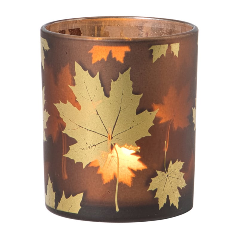 Waxinelichthouder herfst klein - diverse varianten - ø7x8 cm