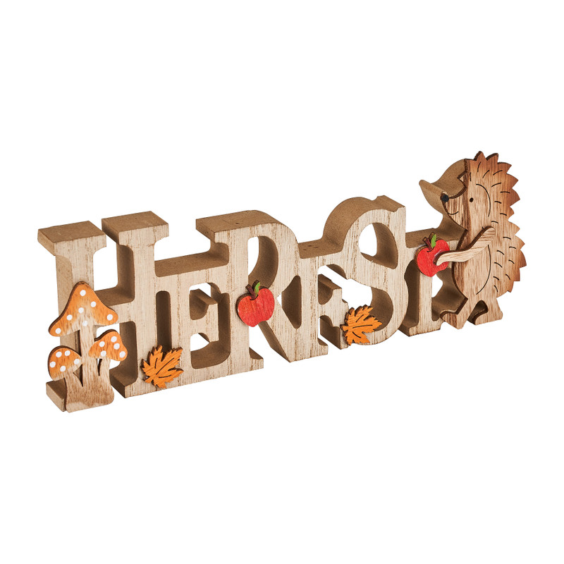 Herfst houten bord - 25x2.5x9 cm