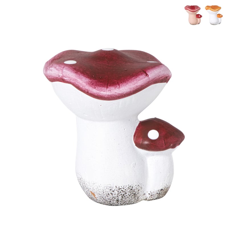 Paddenstoel met mini paddenstoel - diverse varianten - 7 cm
