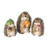 Egel met dennenappelhoed - bruin/groen - 10.6 cm