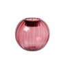 Waxinelichthouder pompoen - rood - ø9x8 cm