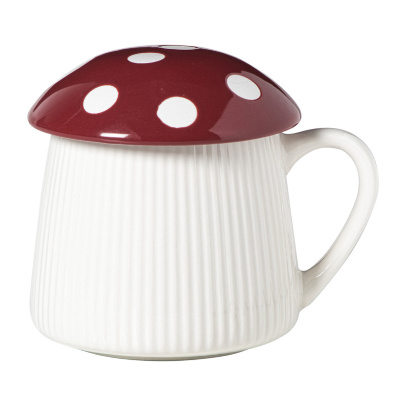 Paddenstoel mok - rood - 350 ml
