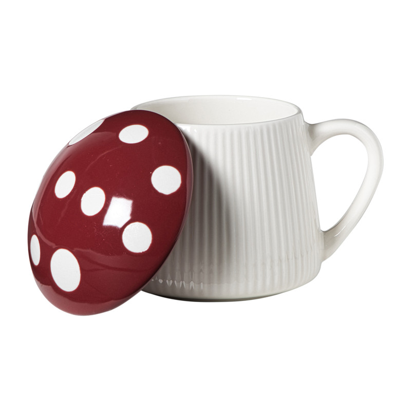 Paddenstoel mok - rood - 350 ml